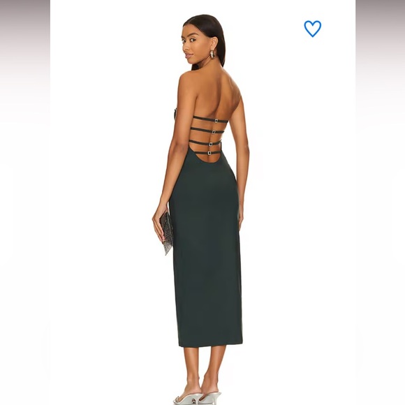 Superdown green strapless open back dress XXS - Picture 1 of 3